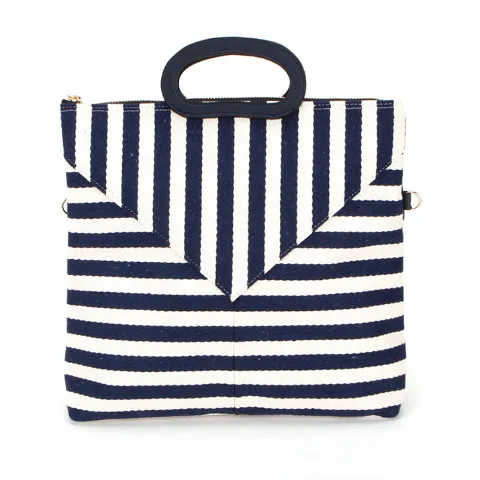 BILLY BAG - Cotton Stripe Mix Pattern Shoulder Bag