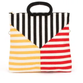 BILLY BAG - Cotton Stripe Mix Pattern Shoulder Bag