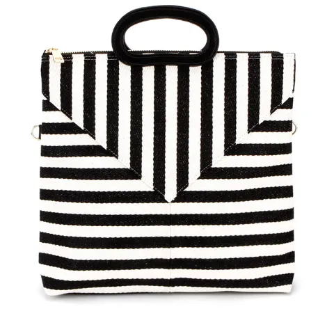 BILLY BAG - Cotton Stripe Mix Pattern Shoulder Bag