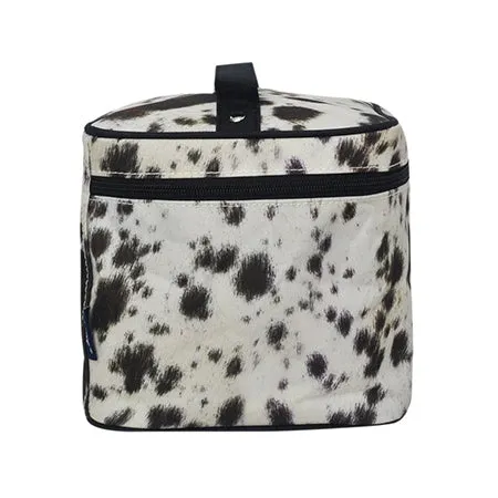 Black Cowhide NGIL Large Top Handle Cosmetic Case