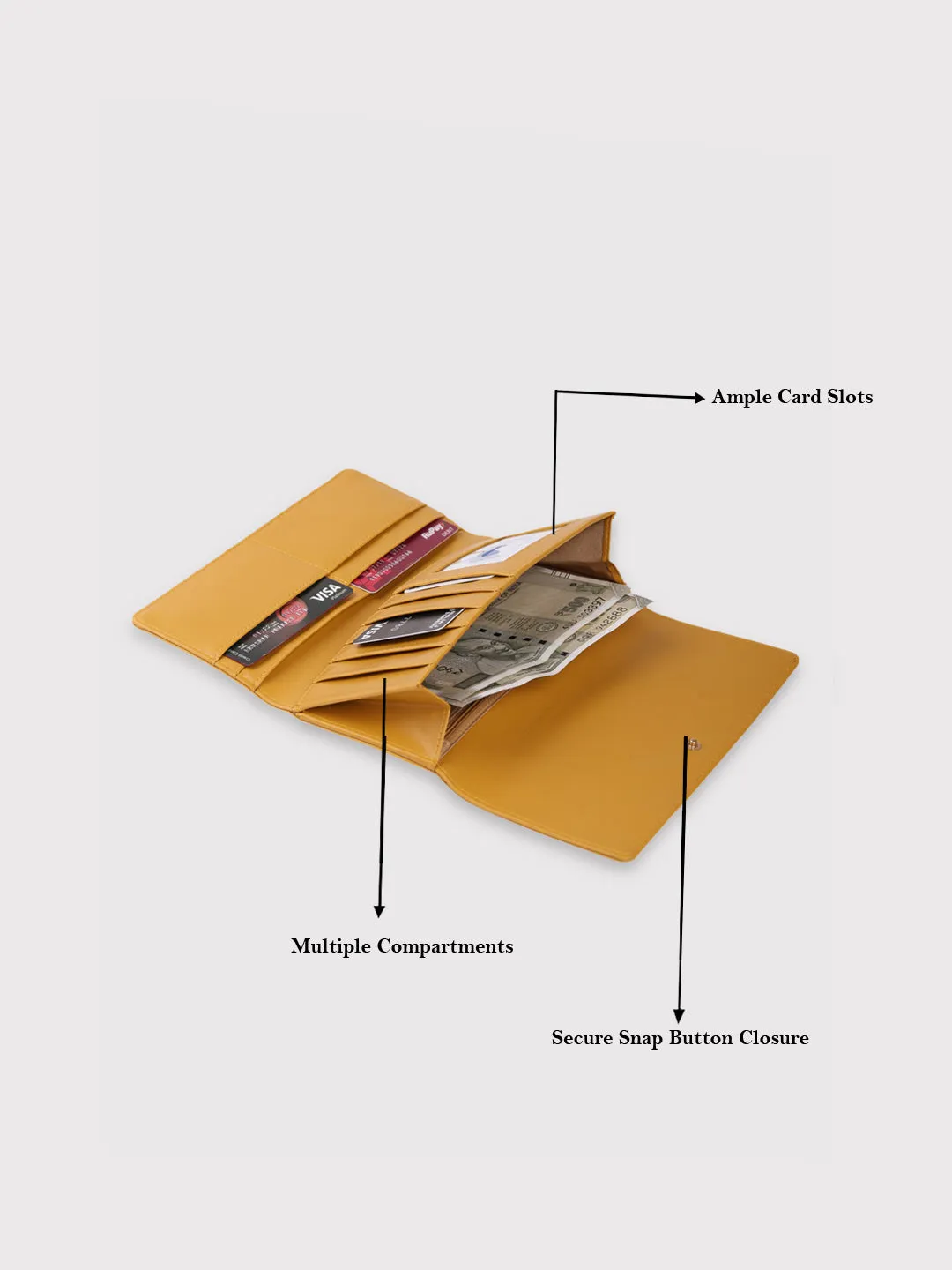 Caprese Kyle Falpover Wallet Medium Ochre
