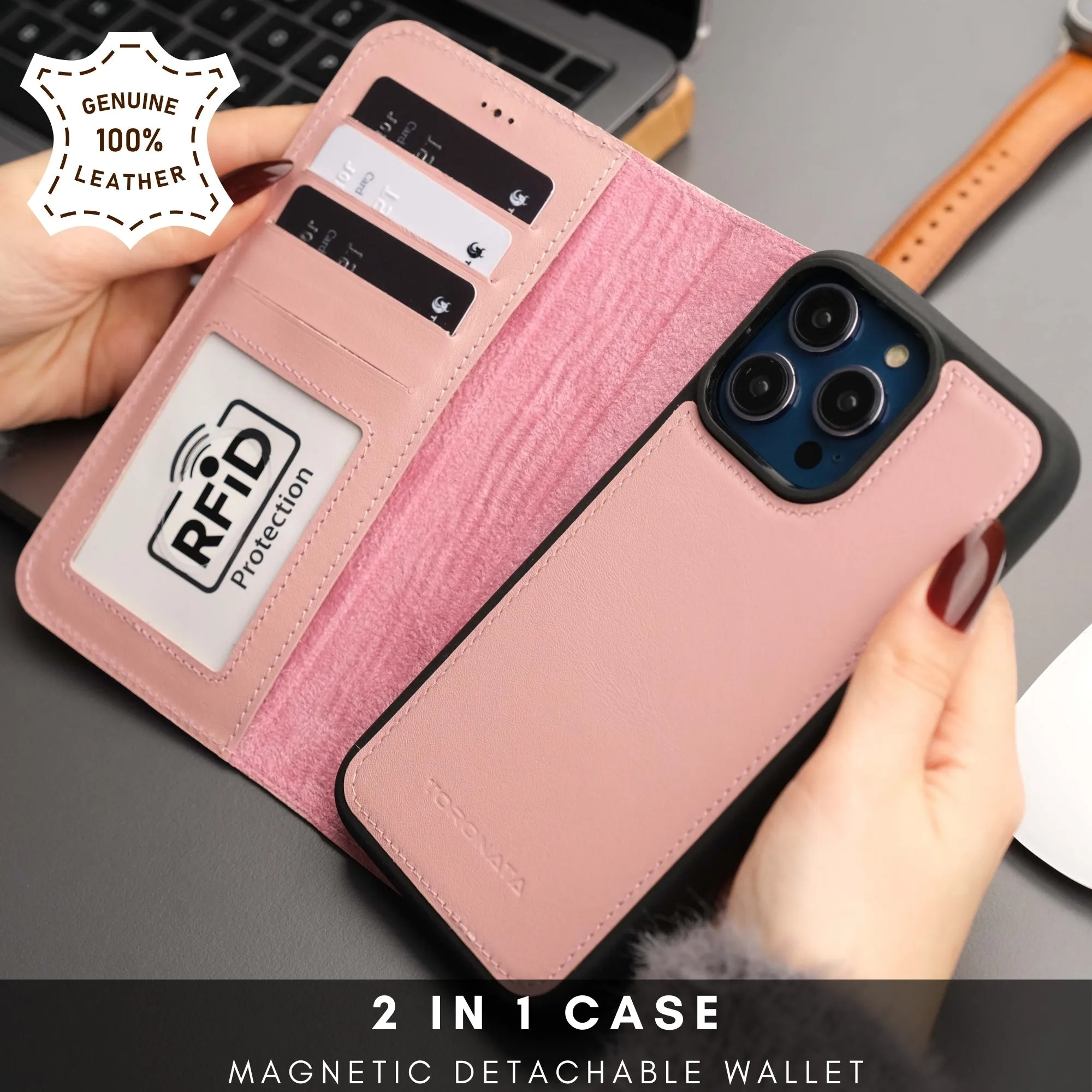 Casper iPhone 16 Pro Max Wallet Case Leather MagSafe