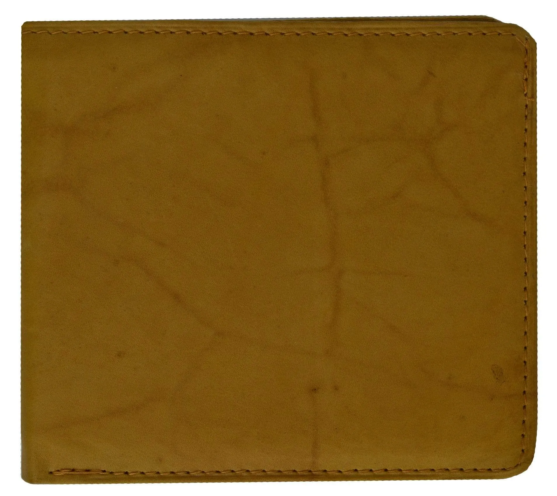Genuine Leather Bifold Center Money Clip Wallet with Twin ID Window 1362 CF (C)