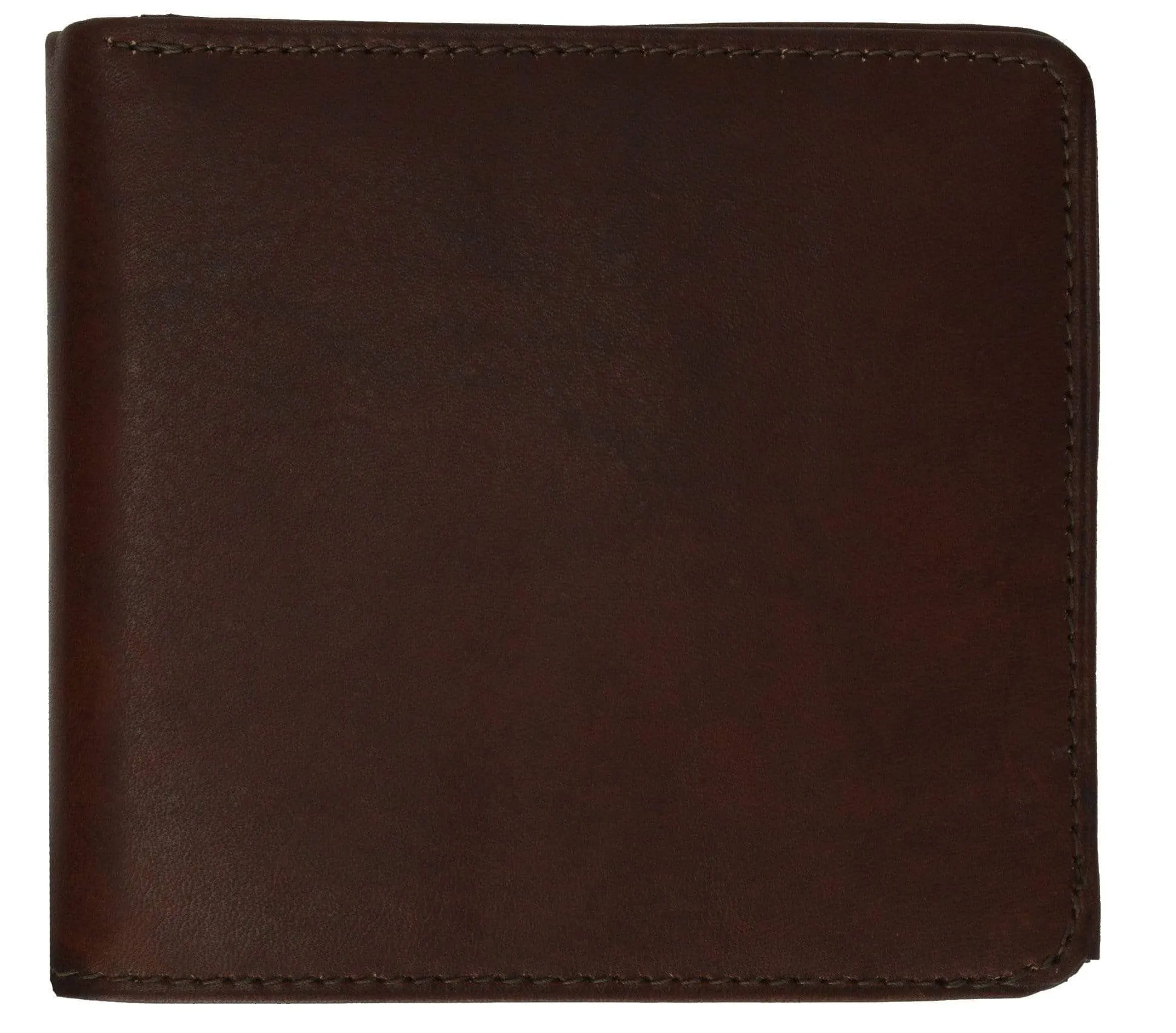 Genuine Leather Bifold Center Money Clip Wallet with Twin ID Window 1362 CF (C)
