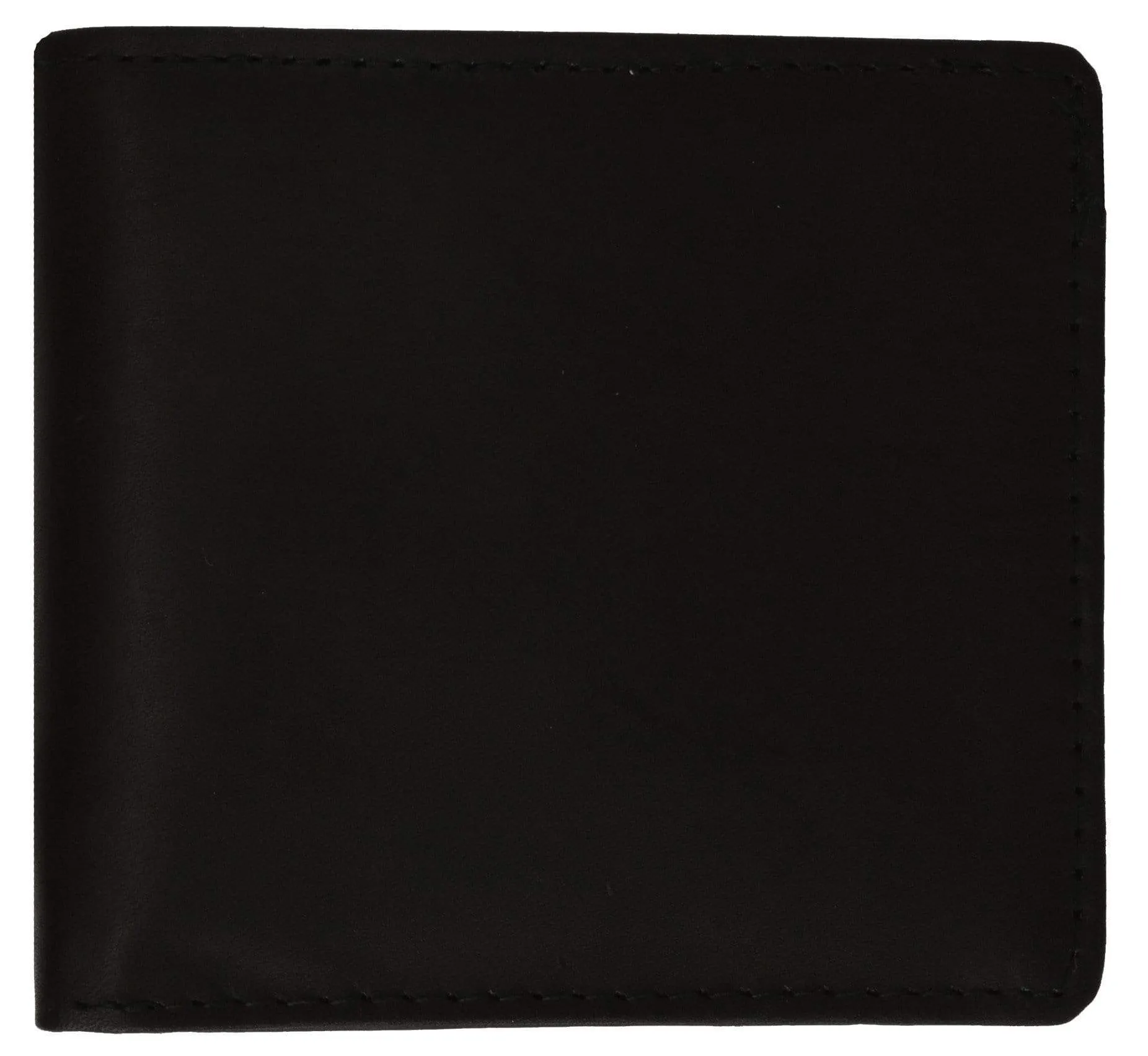 Genuine Leather Bifold Center Money Clip Wallet with Twin ID Window 1362 CF (C)