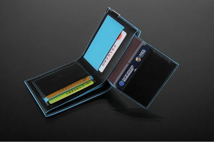 High quality Men's Fashion vintage genuine leather short men wallets male wallets man purse