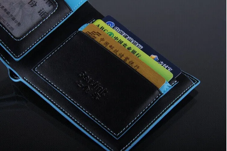 High quality Men's Fashion vintage genuine leather short men wallets male wallets man purse