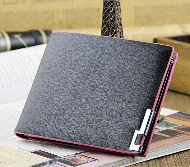 High quality Men's Fashion vintage genuine leather short men wallets male wallets man purse