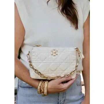 Jace Crossbody Ivory Patent Bag