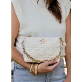Jace Crossbody Ivory Patent Bag