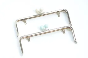 Light Gold Purse Frame Rectangular Purse Frame With Kiss Lock 18cm x 6cm
