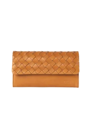 O My Bag - Pau's Pouch Cognac Woven Classic Leather