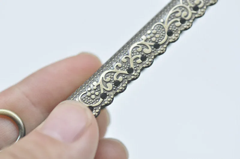 Retro Metal Sewing Purse Frame /Handle Purse Frame Silver And Bronze 25cm (10")
