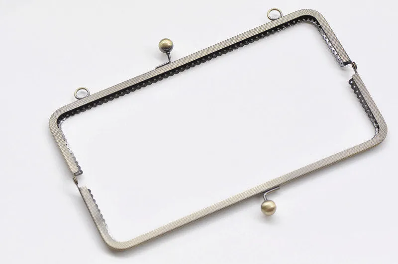 Retro Metal Sewing Purse Frame /Handle Purse Frame Silver And Bronze 25cm (10")