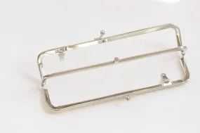 Silver Purse Frame Two Bag Purse Frame Glue-In Style With Inside Loops 18 x 4.2cm