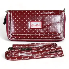 Sling Wallet - Red with Small Dots
