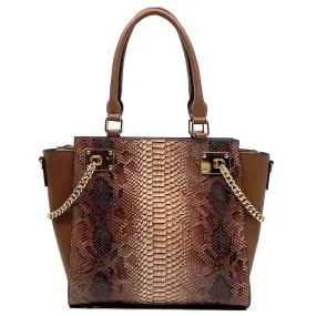 Snakeskin Trapeze Bags in Multiple Colors