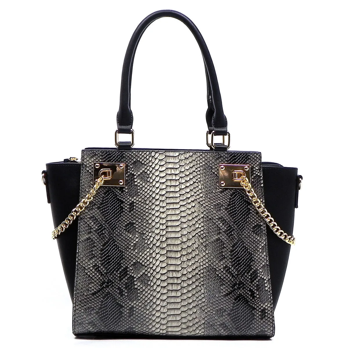 Snakeskin Trapeze Bags in Multiple Colors