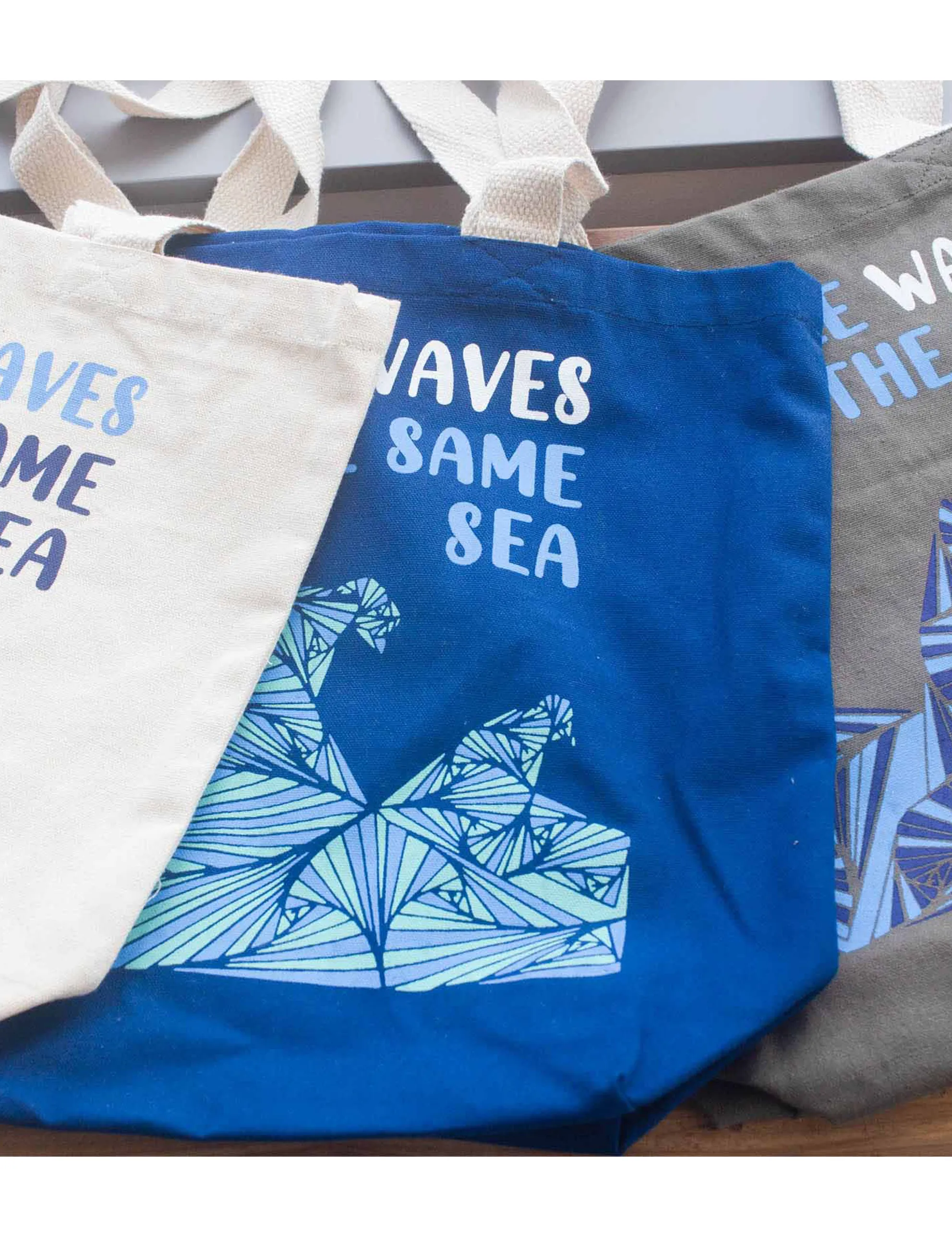 Tote Bag Indkøbspose - We are Waves Natural