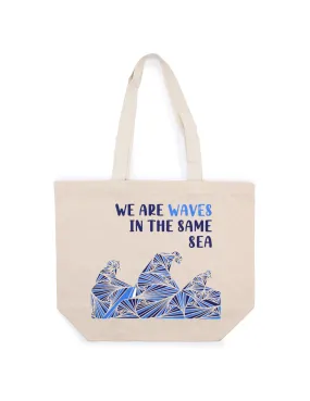 Tote Bag Indkøbspose - We are Waves Natural